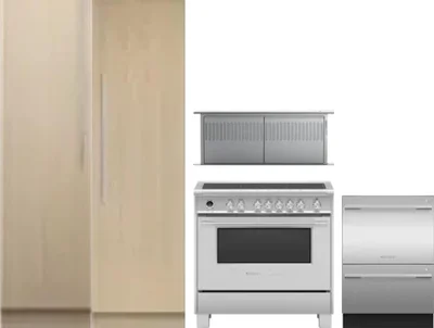 5 Piece Package Includes Refrigerator, Freezer, Range, Hood And Dishwasher